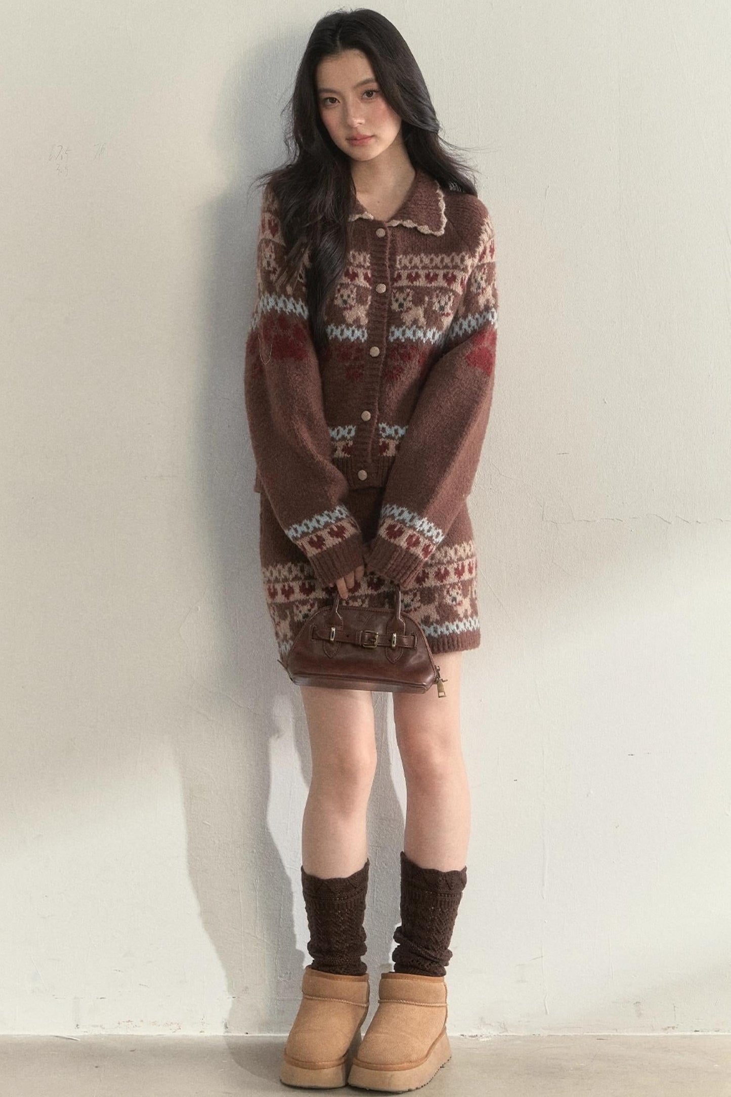 Wool Blend Crochet Layered Woolen Socks