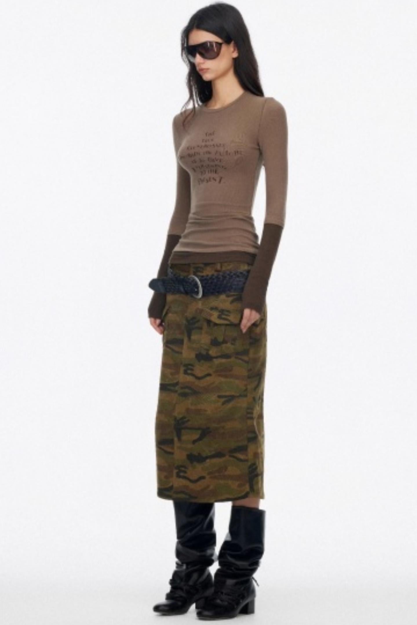 Layered Letter Print T-Shirt