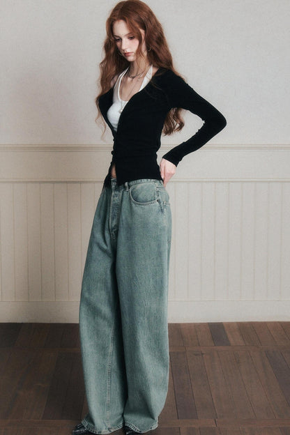 Layered Suspender Cardigan