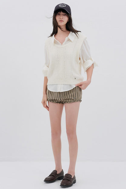 Luxury U-Neck Wool Top