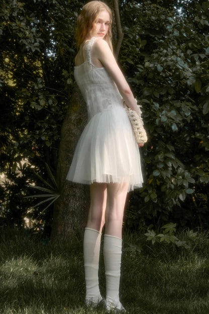 Fluffy Summer Halter Dress