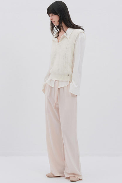 Silky White College Shirt