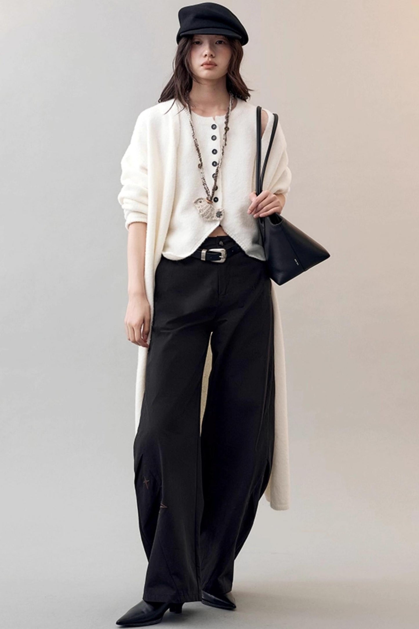 Star Bird Embroidered Loose Pants