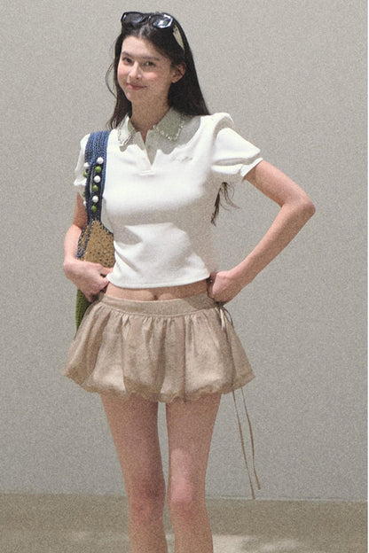 Sunset Diamond Polo Top