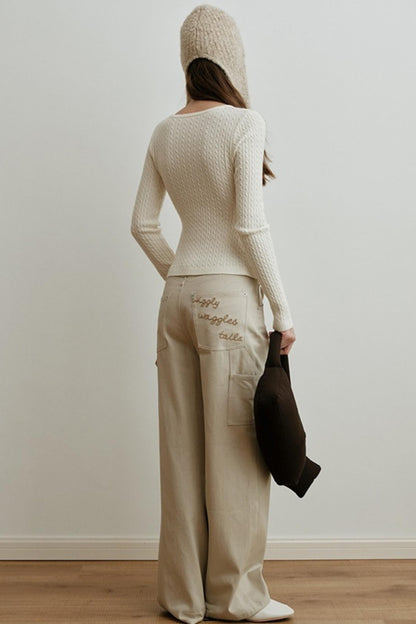 Velvet Twist Knitted Top