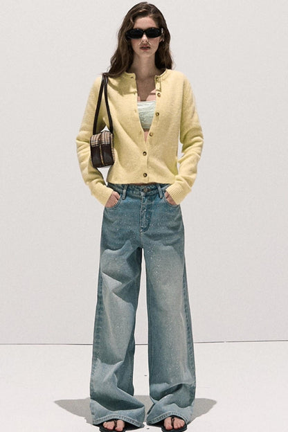 Vintage Wool Crewneck Cardigan