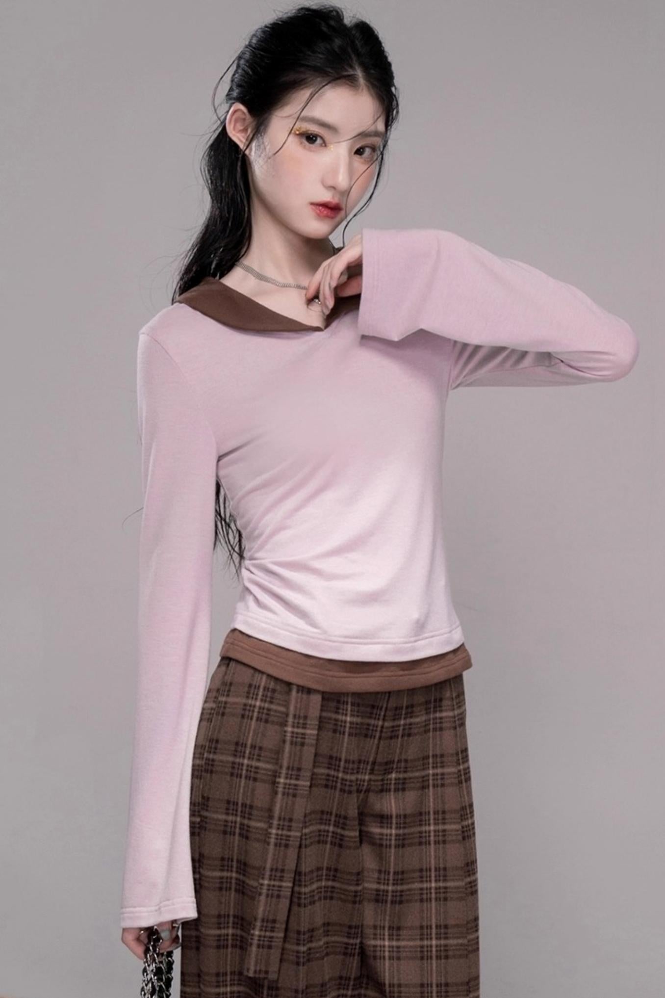 Mocha Brown Wide-leg Slacks