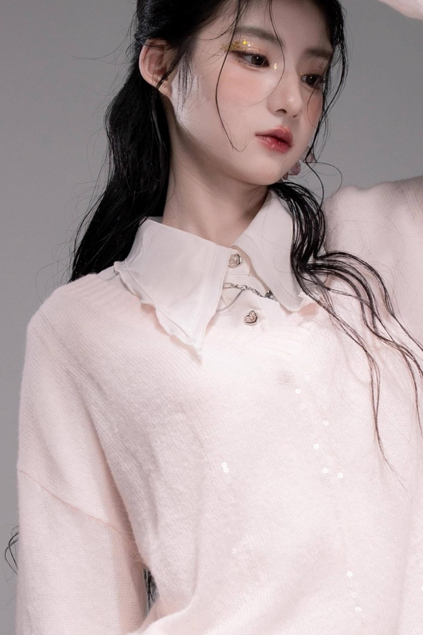 Sweet Lace Collar Shirt