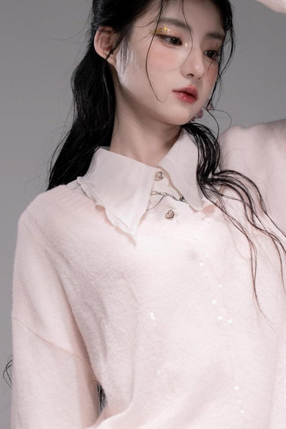 Sweet Lace Collar Shirt