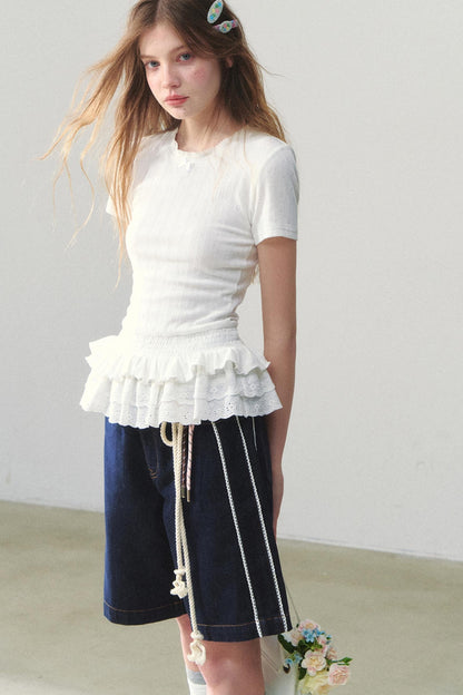 Lace Trim Tee