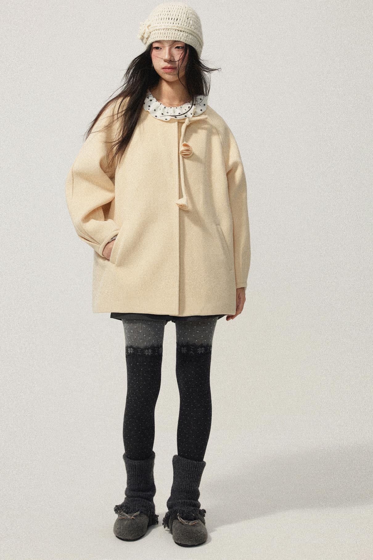 Ruffled Neck Polka Dot Top