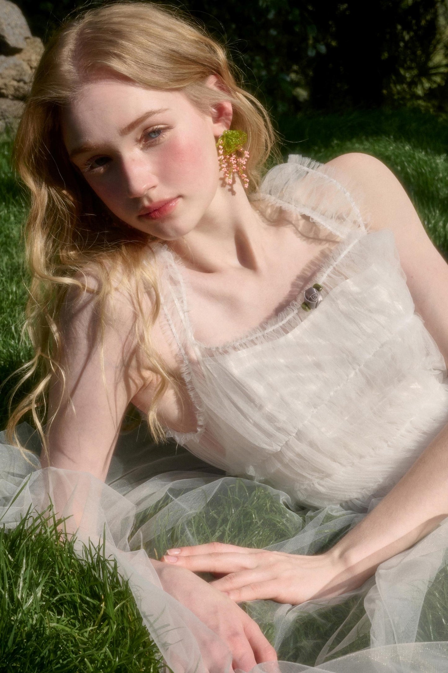 Fluffy Summer Halter Dress