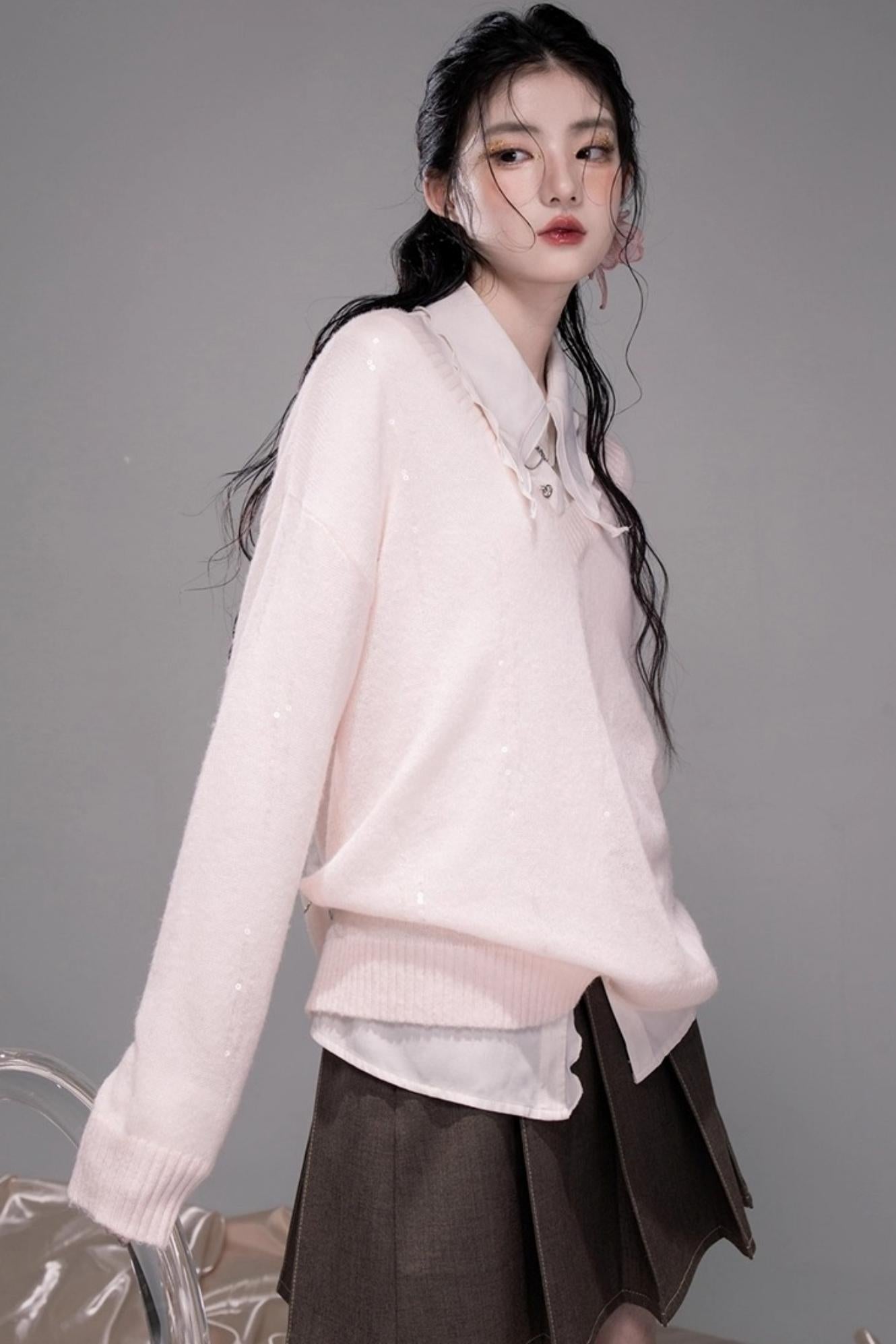 Three-Dimensional Pleated Skirt