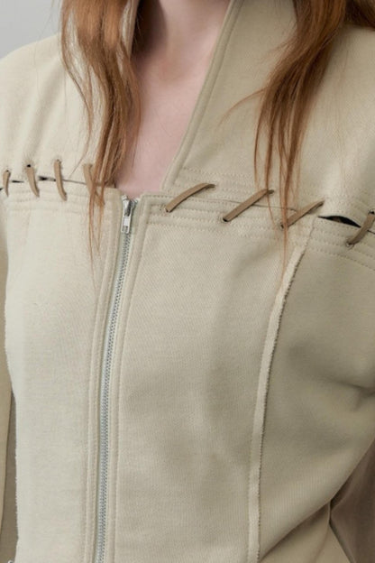 Velvet Rope Suede Sweatshirt