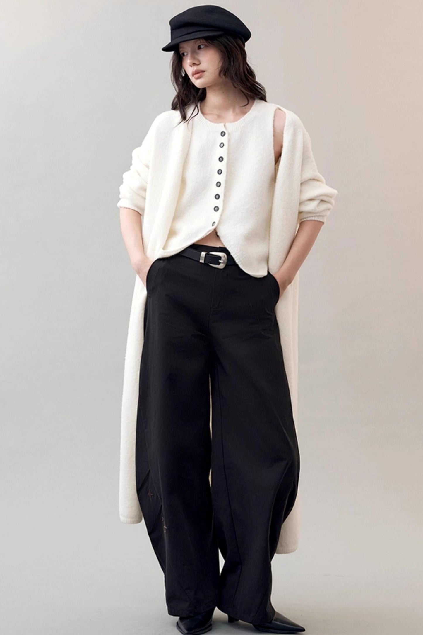 Star Bird Embroidered Loose Pants