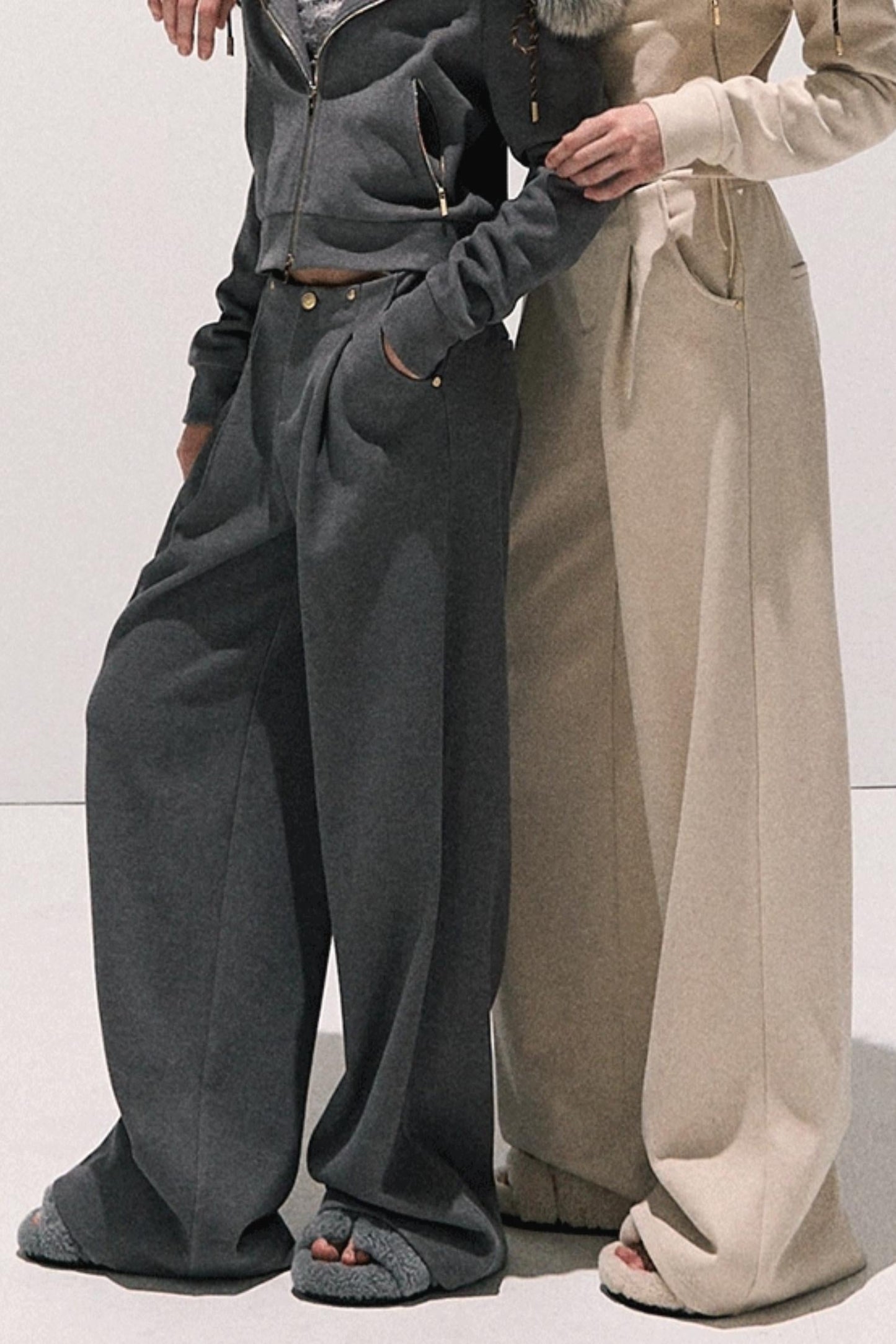 High-Waisted Wool Trousers