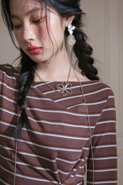 Soft Striped Knitted T-Shirt