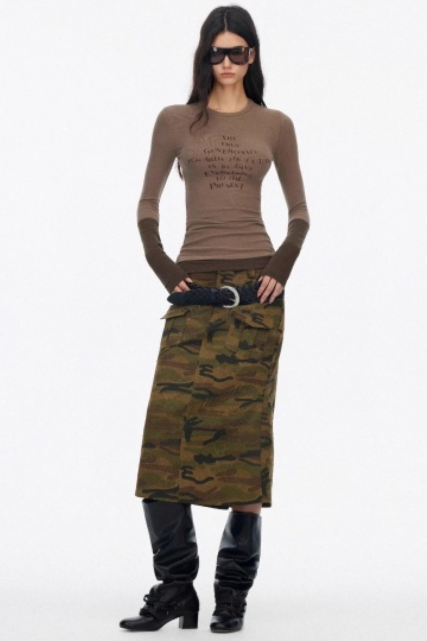 Layered Letter Print T-Shirt