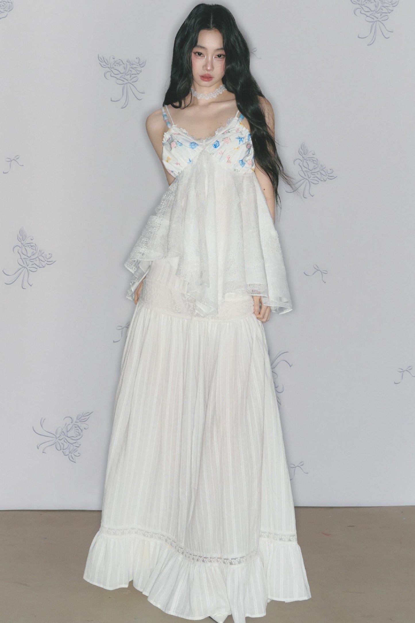 Morning Ruffled Lace Skirt