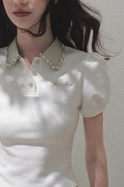 Sunset Diamond Polo Top