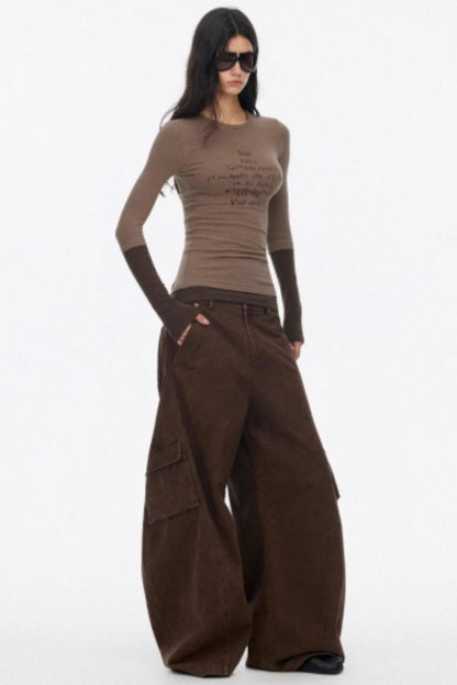 Layered Letter Print T-Shirt