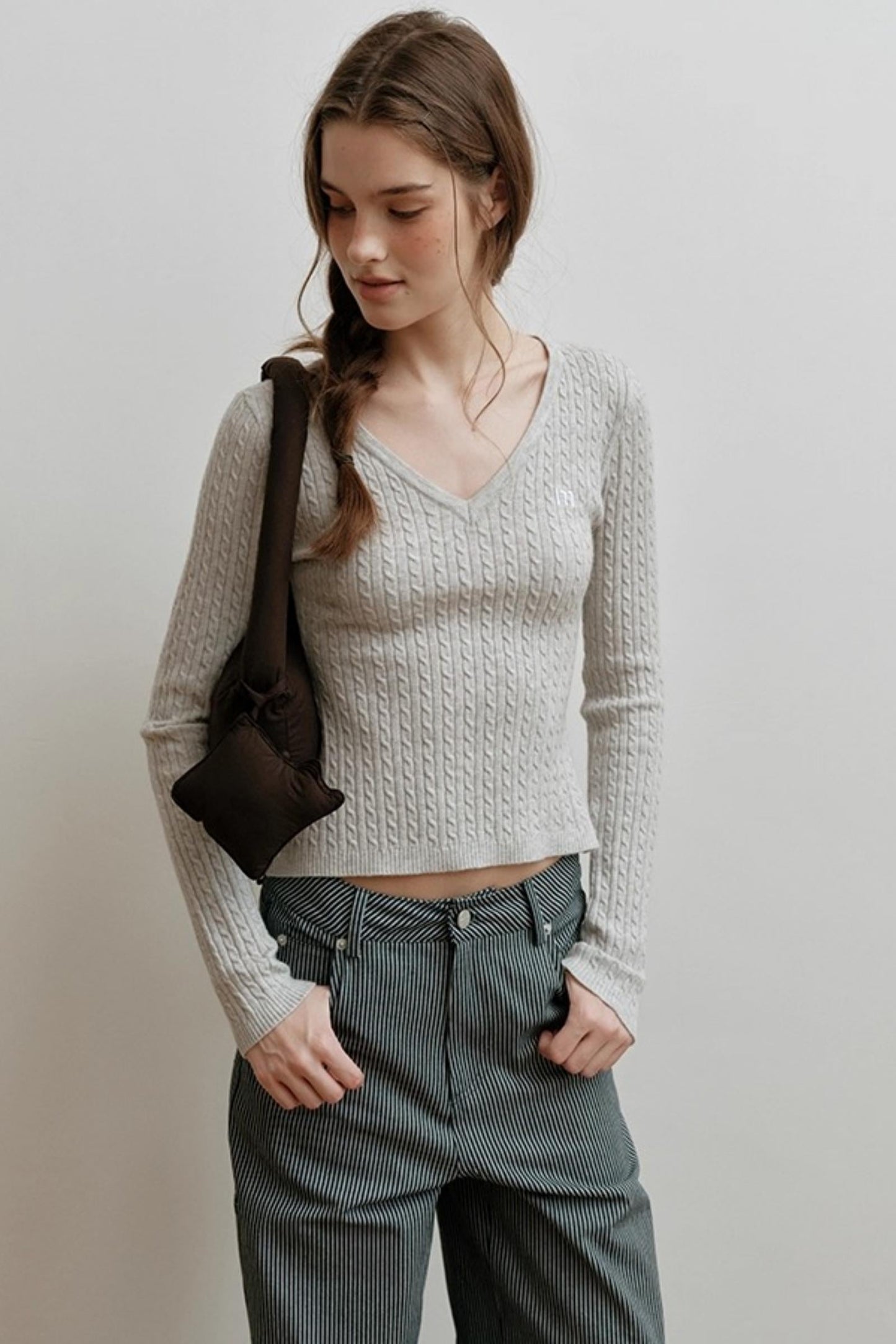 Velvet Twist Knitted Top