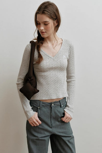 Velvet Twist Knitted Top