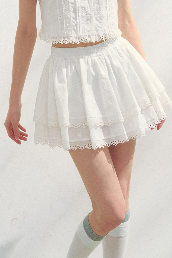 Minty Checks Skirt Shirt Set-Up