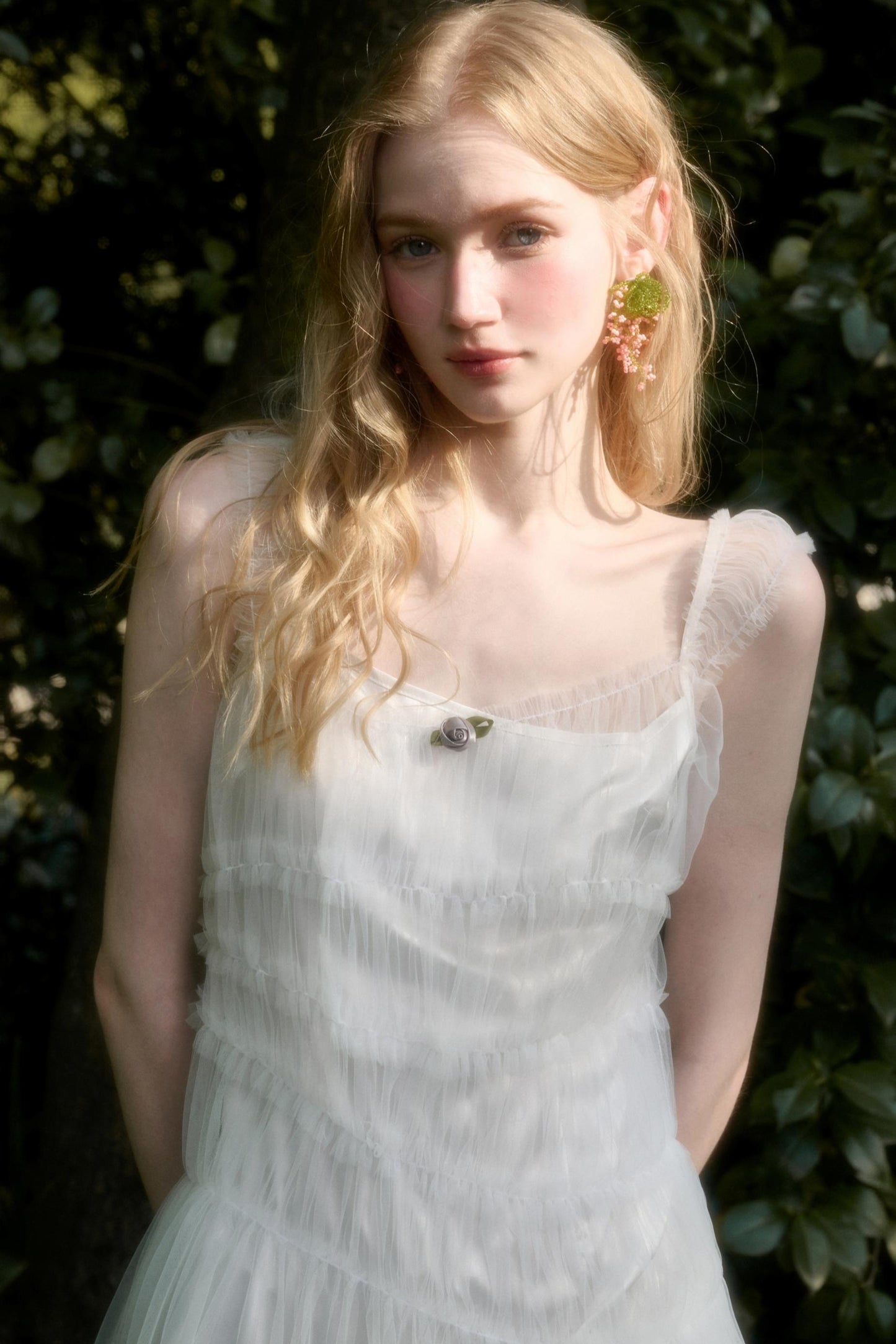 Fluffy Summer Halter Dress