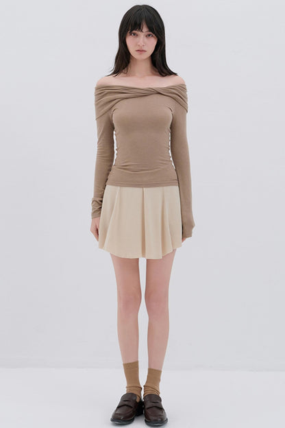 Korean Pleated Midi Skirt