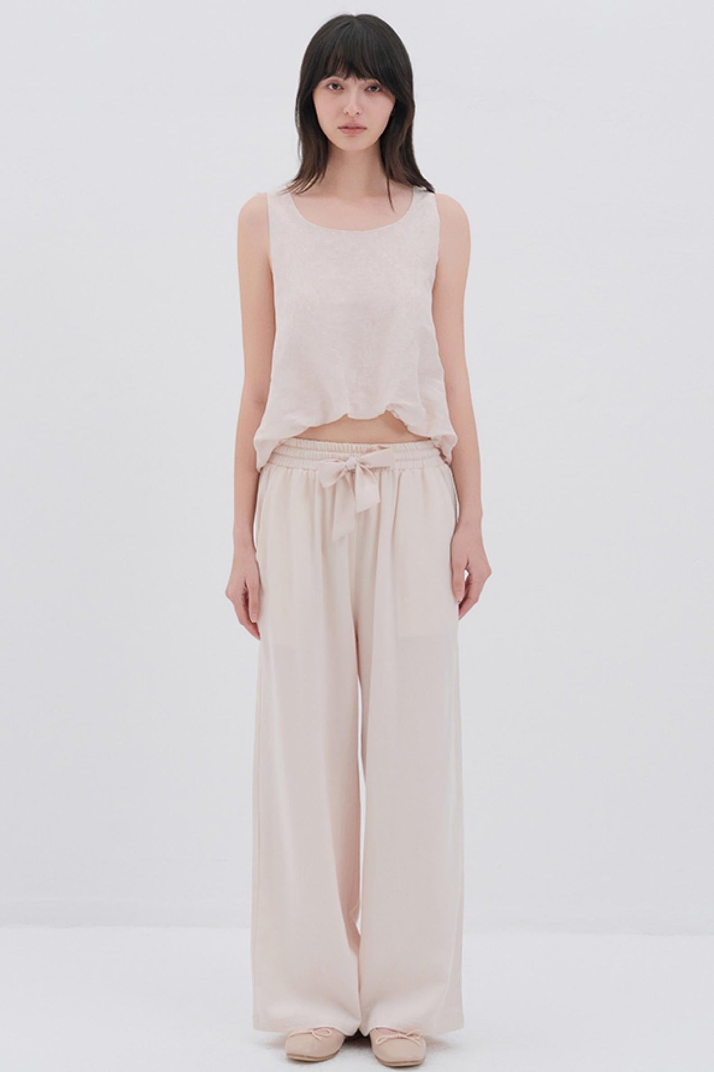 Butterfly Linen Blend Vest Style Top