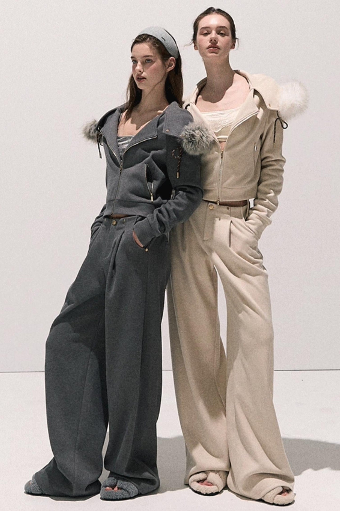 High-Waisted Wool Trousers