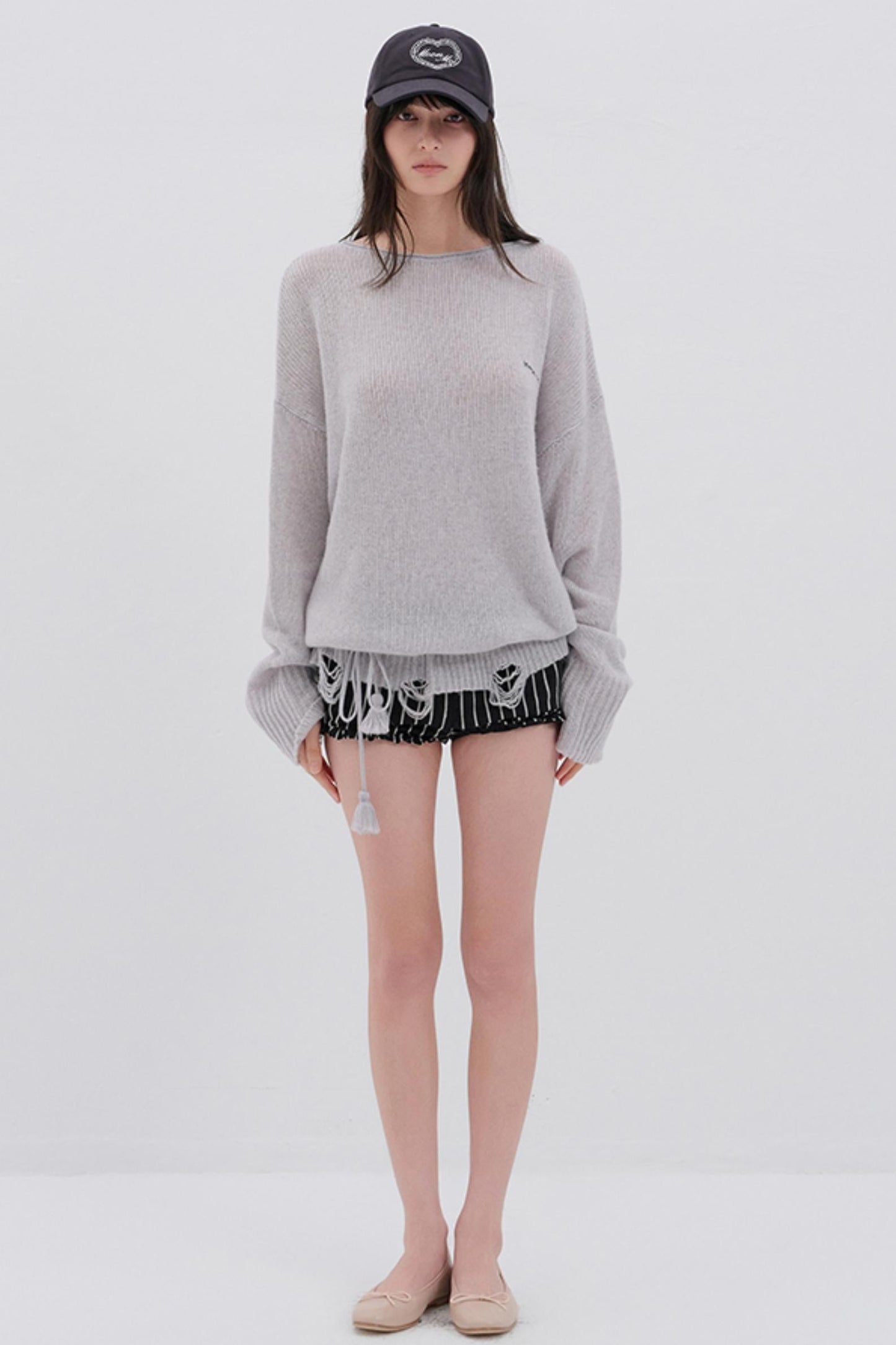 Glitter Wool Blend Knit Top