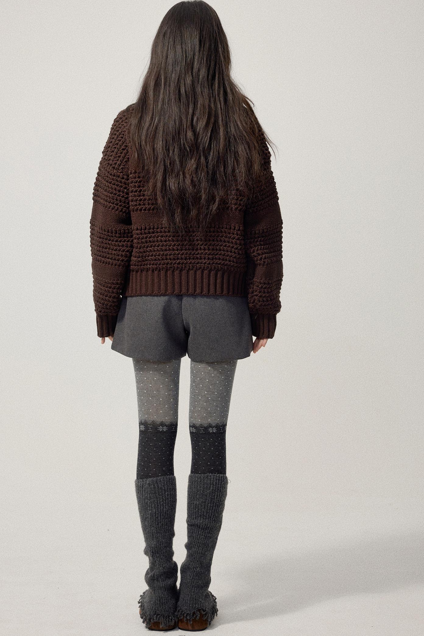 Gray Wool A-Line Suit Shorts