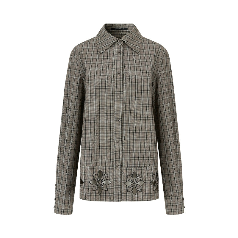 Lace Floral Embroidery Shirt Set-Up