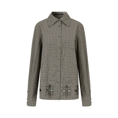 Lace Floral Embroidery Shirt Set-Up