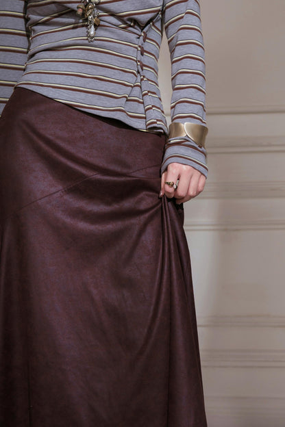 Soft Striped Knitted T-Shirt