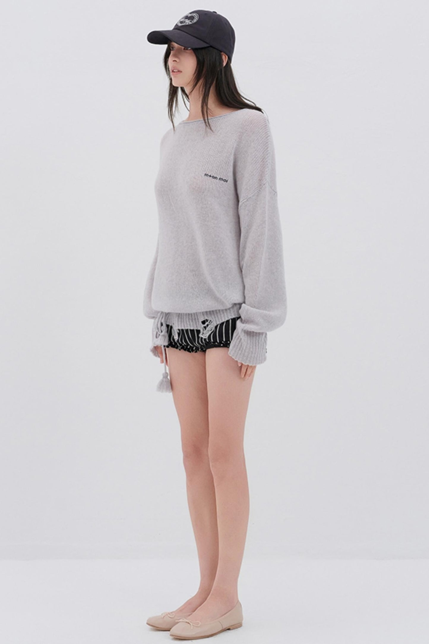 Glitter Wool Blend Knit Top