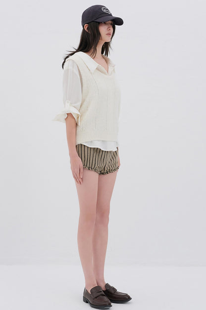 Luxury U-Neck Wool Top