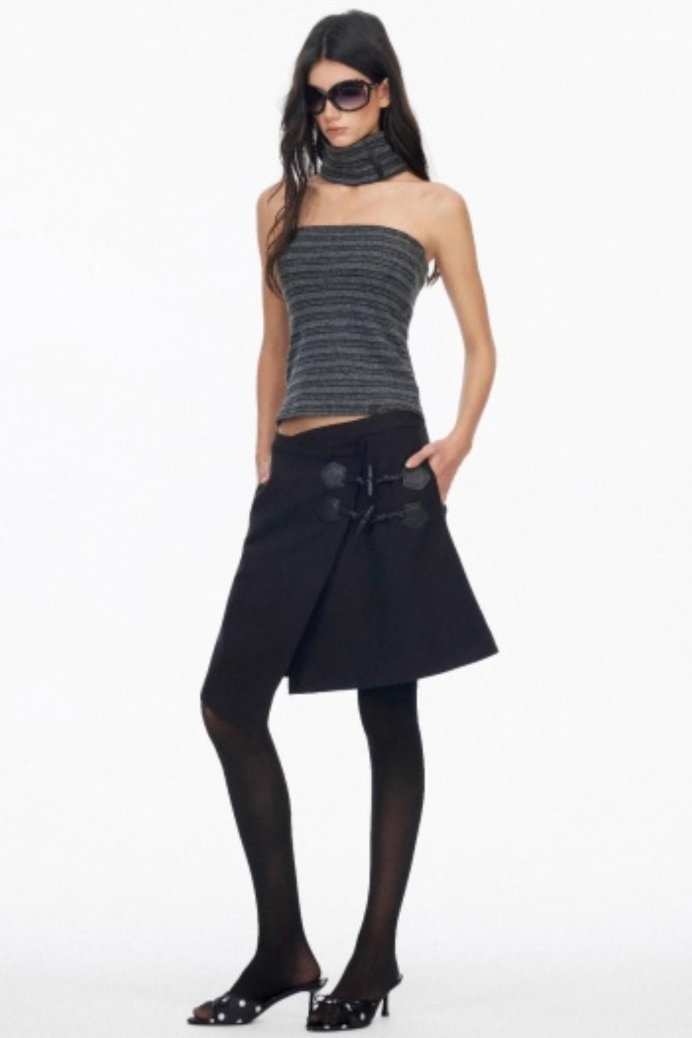 Low-Waist Toggle Skirt