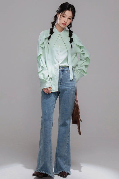 Shaping Blue Flared Jeans