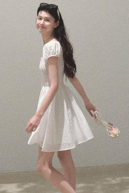 Drawstring Graffiti Dress