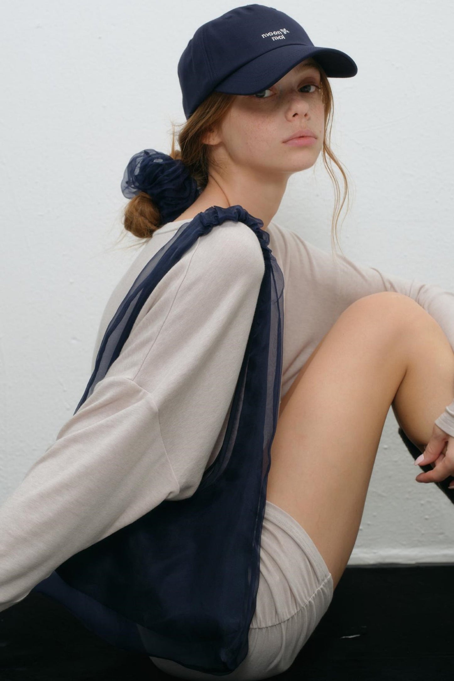 Floral Rhinestone Cap