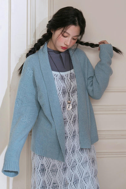 Layering Gray and Blue Sundress Set