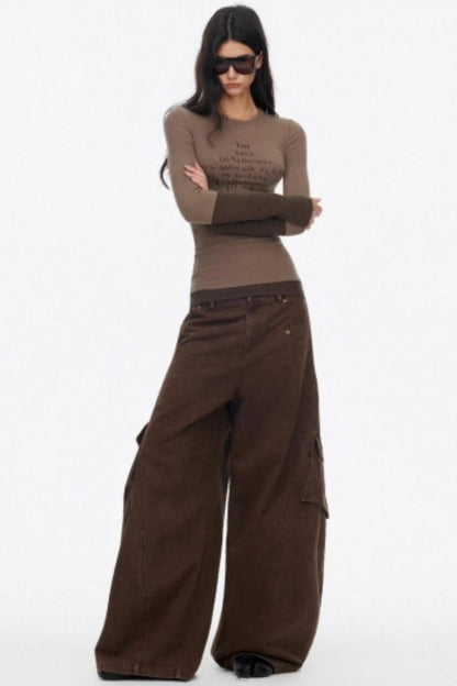 Layered Letter Print T-Shirt