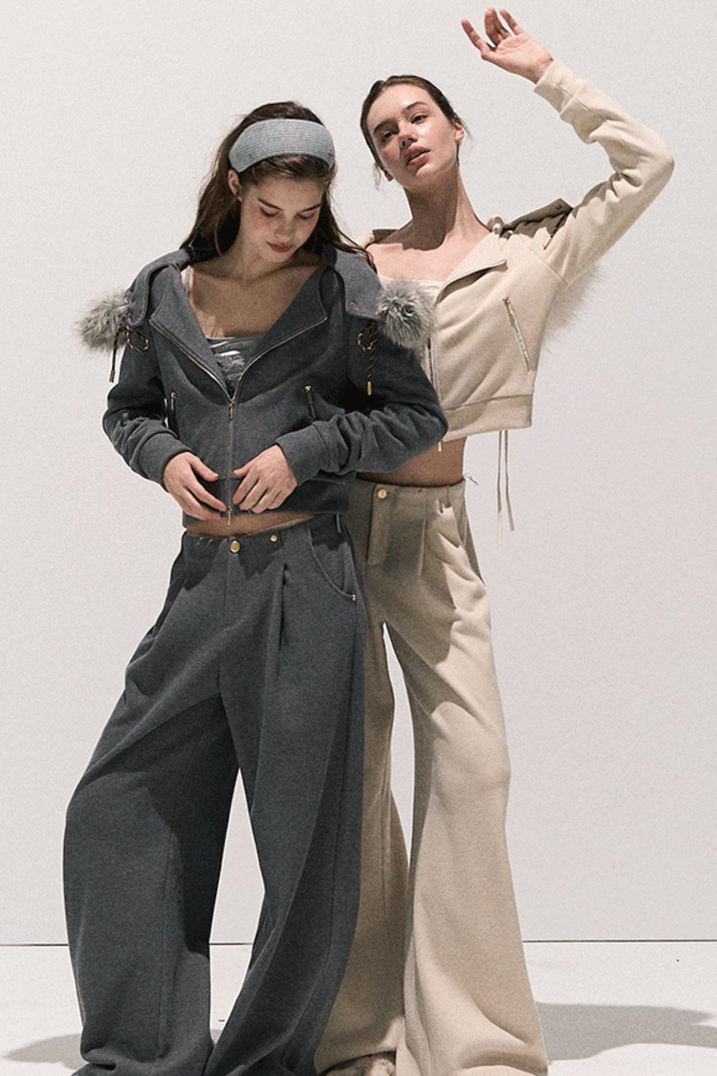 High-Waisted Wool Trousers