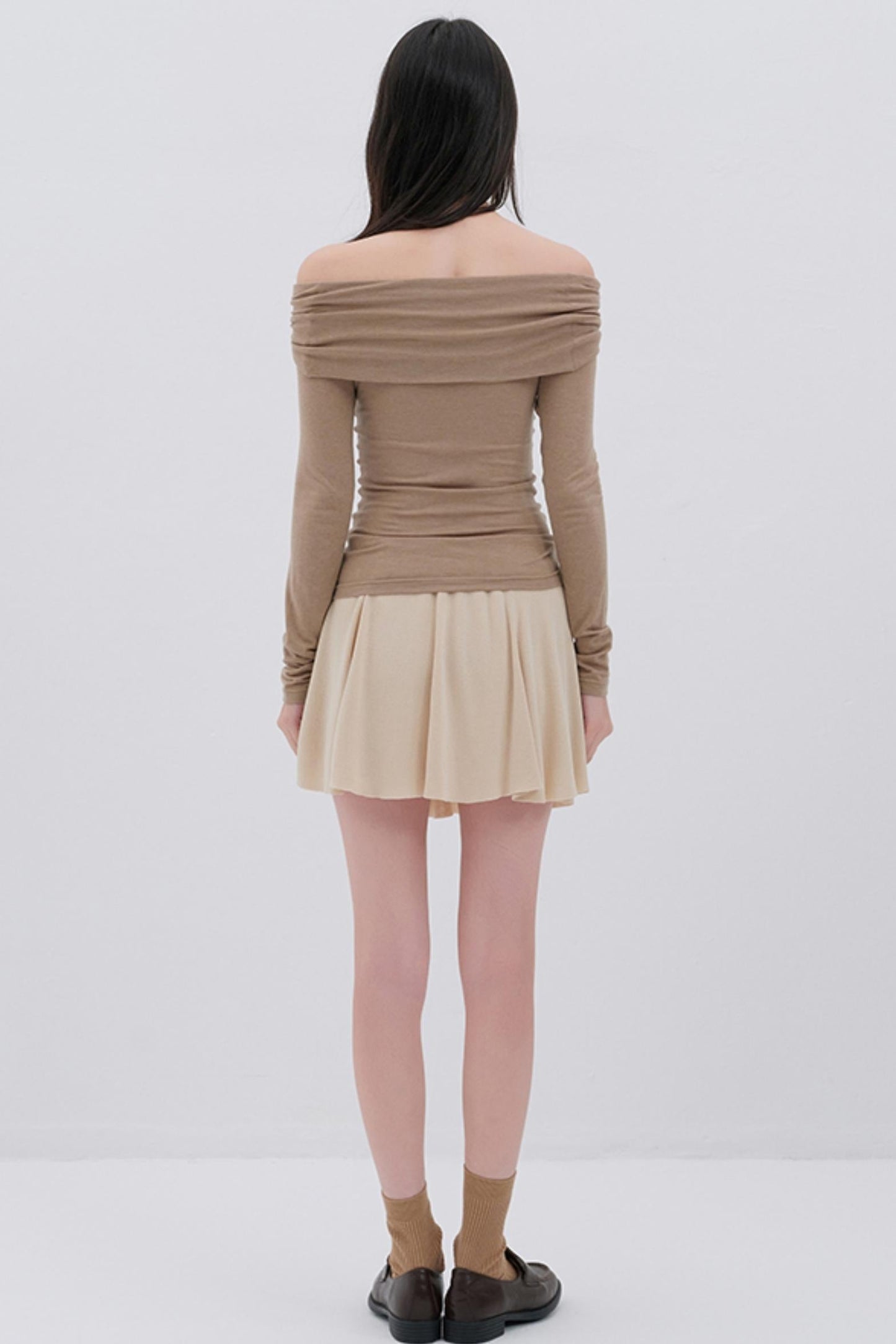 Korean Pleated Midi Skirt