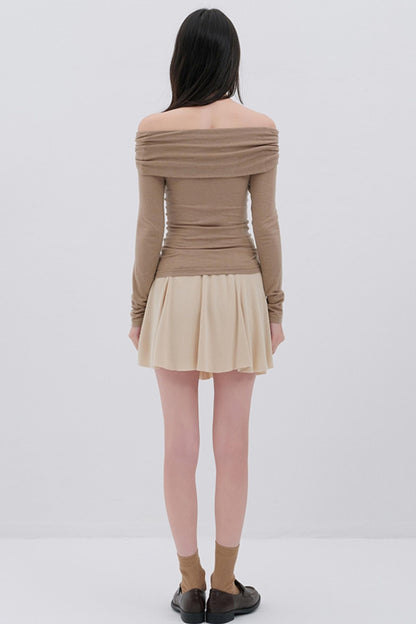 Korean Pleated Midi Skirt