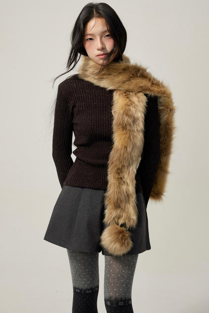 Gray Wool A-Line Suit Shorts