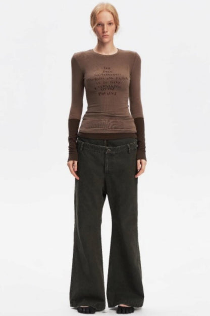 Layered Letter Print T-Shirt